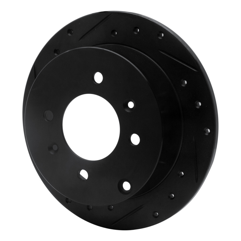 Hyundai Sonata Brake Rotor (1) - Rear Left - R1 Concepts - Drilled & Slotted - Black - `99-`06